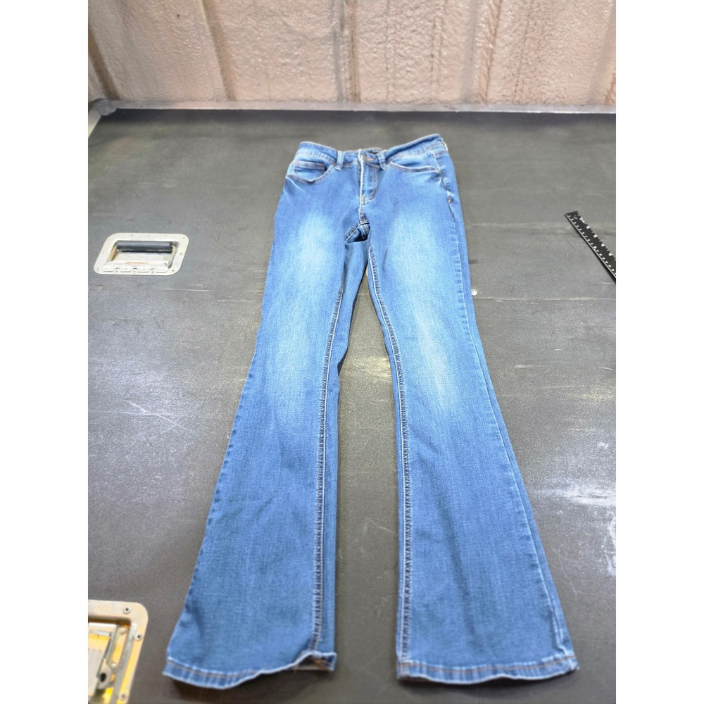 Fire & Rain Denim Flare Jeans Medium Wash Blue High Rise Stretch Size 26